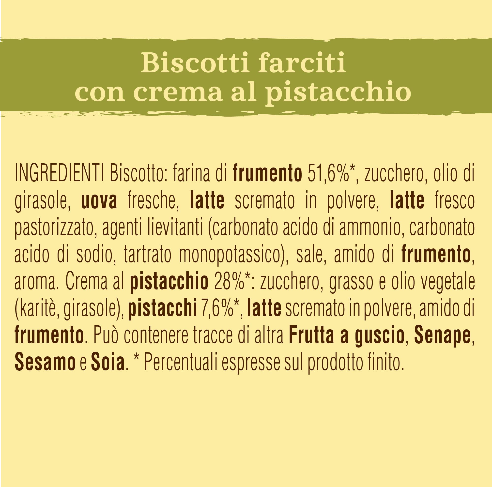 Crisp frolla texture of Baiocchi al Pistacchio with pistachio cream close-up