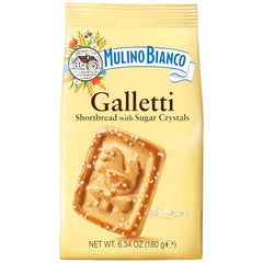 Mulino Bianco Galletti cookies pack, three bags, ideal for breakfast and sharing