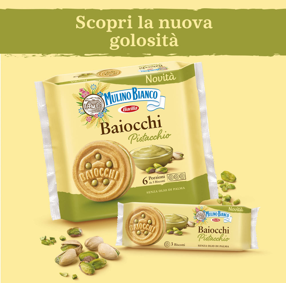 Six-pack Baiocchi biscuits in a convenient portioned sleeve.