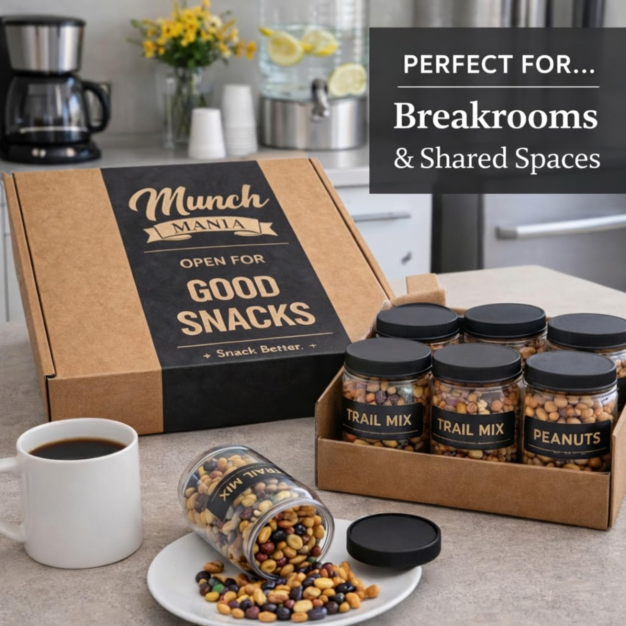 Munch Mania assorted nuts and trail mix variety for versatile snacking.