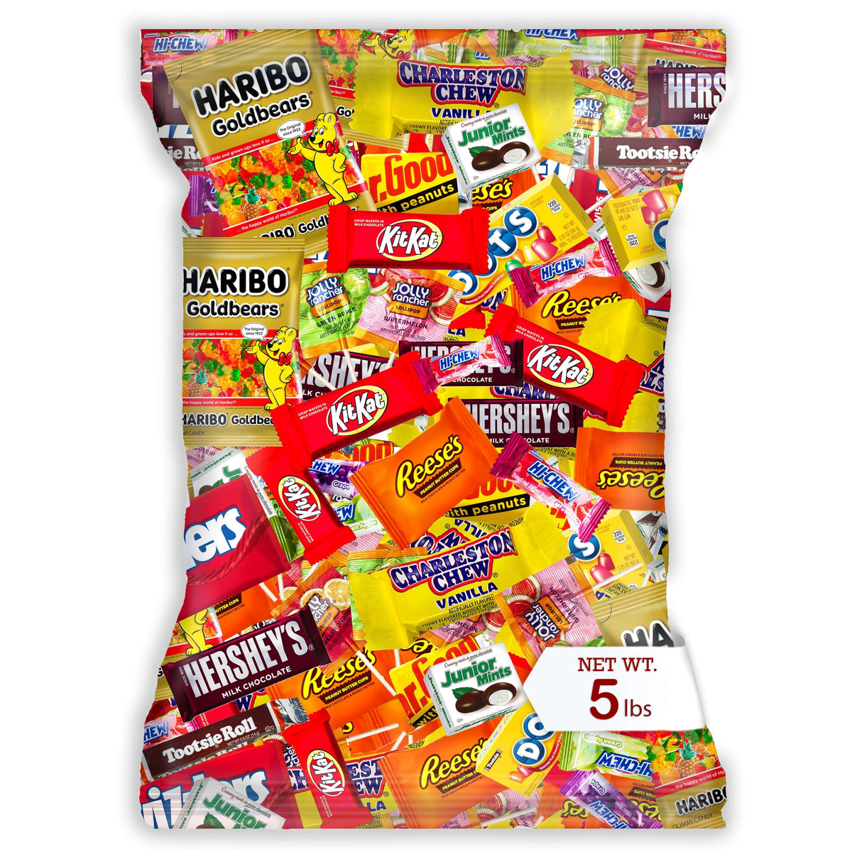 Munchbox mini candy and chocolate mix, close-up of assorted pieces, ideal for sharing.