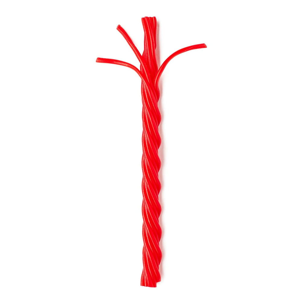 Munchique Pullin Peel Cherry Licorice Candy, soft chewy texture ideal for sharing at gatherings.