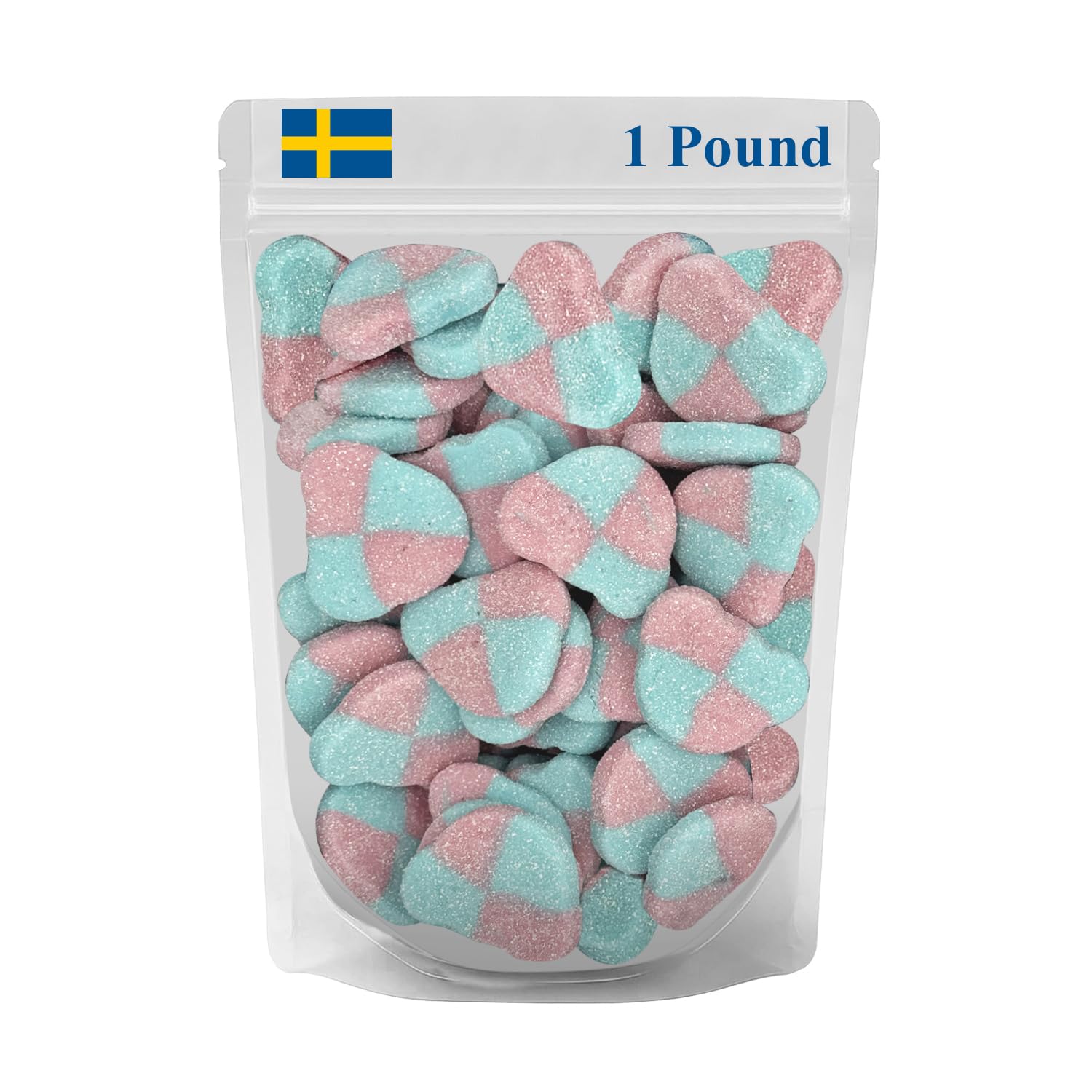 Munchique Swedish Candy sour blueberry bears offering vegan, tangy flavor for on-the-go snacking.