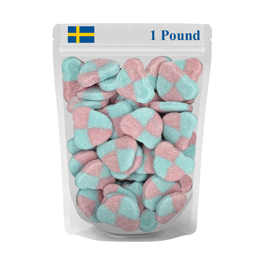 Munchique Swedish Candy sour blueberry bears offering vegan, tangy flavor for on-the-go snacking.