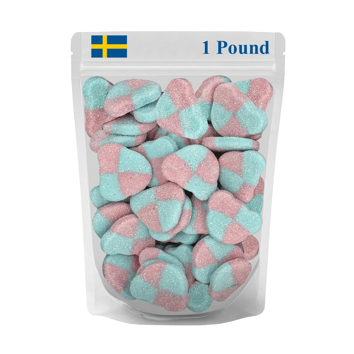 Munchique Swedish Candy sour blueberry bears offering vegan, tangy flavor for on-the-go snacking.