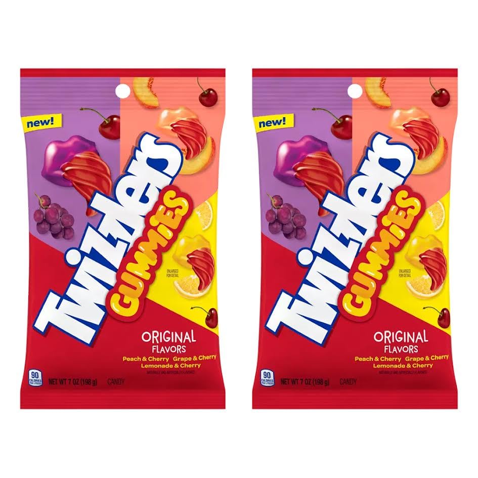 Munchique Twizlrs Cherry Fusion bag front view, colorful chewy snack for sharing