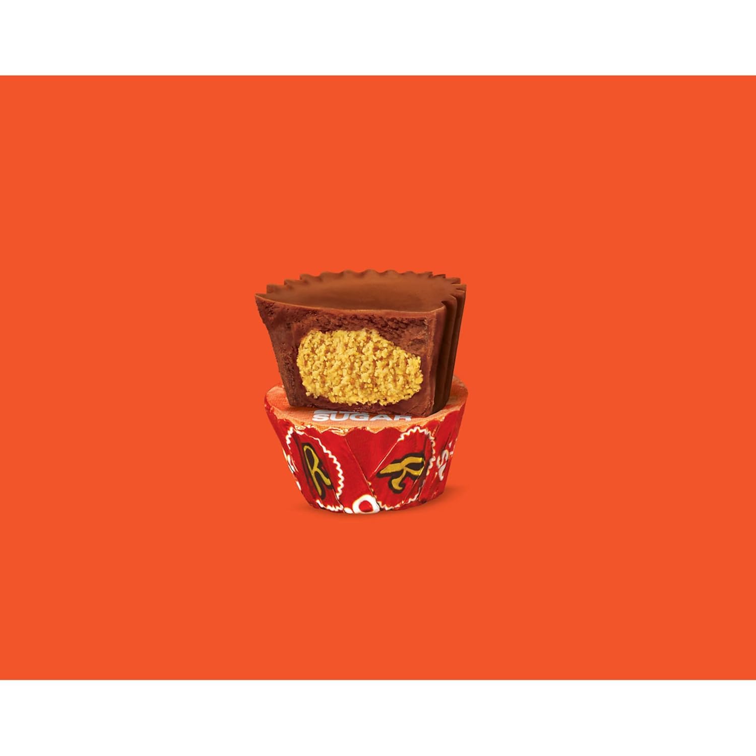 Munchique silky milk chocolate coating over peanut butter center.