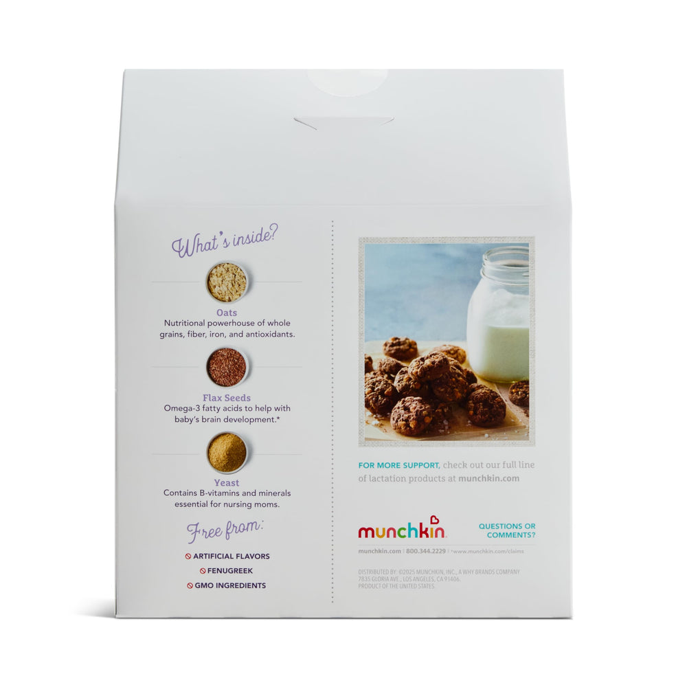 Fenugreek-free and preservative-free cookies by Munchkin Milkmakers for natural snack options