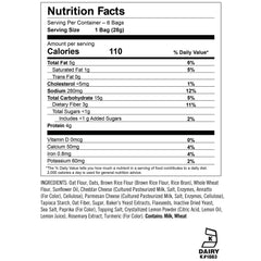 Munchkin Milkmakers Lactation Cheddar Crisps oats and flax highlight nourishing ingredients.