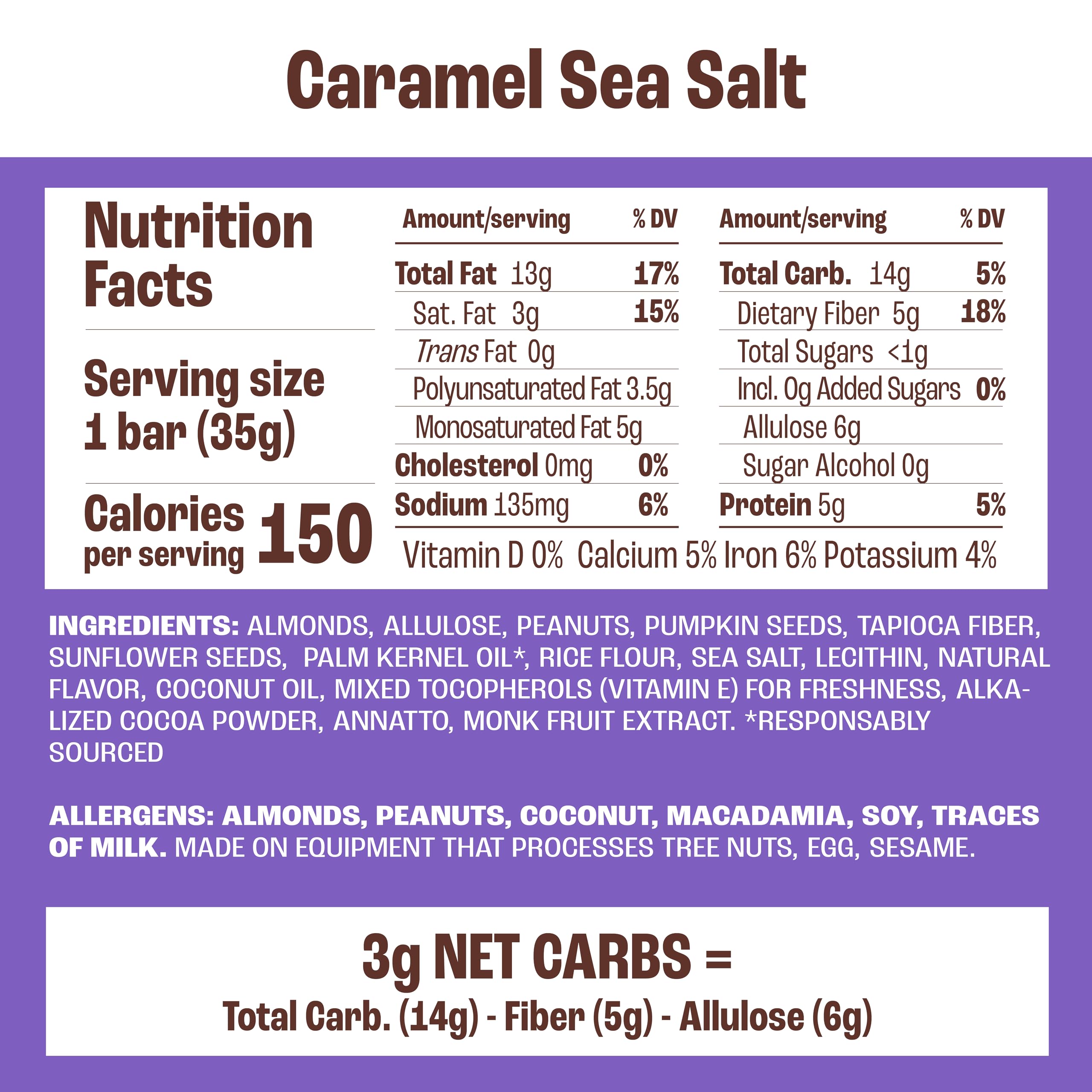Munk Pack Nut & Seed Bars Caramel Sea Salt bite close-up showing texture and caramel sweetness