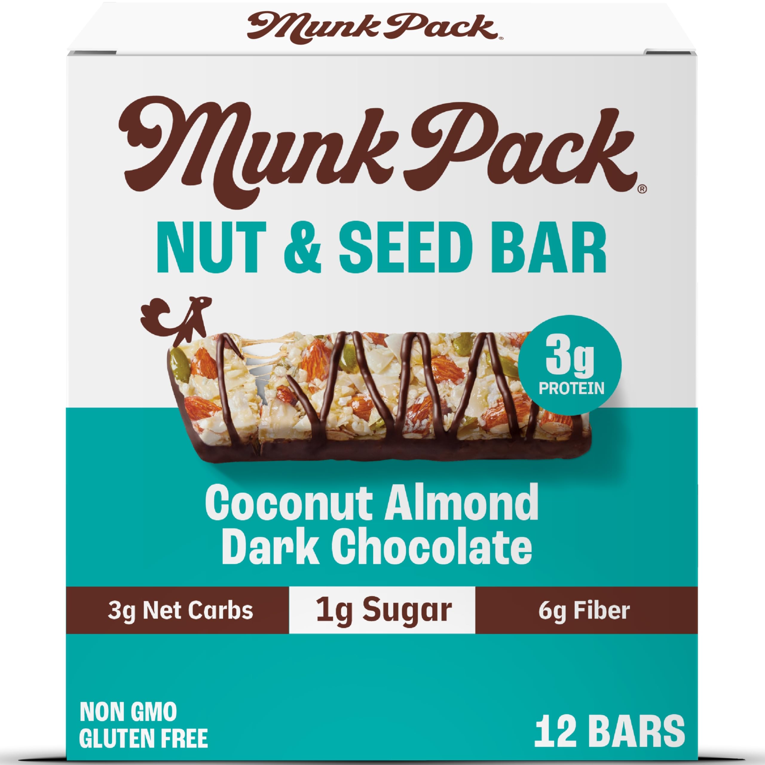Munk Pack Nut & Seed Bars packaging highlights keto-friendly profile and clean ingredients