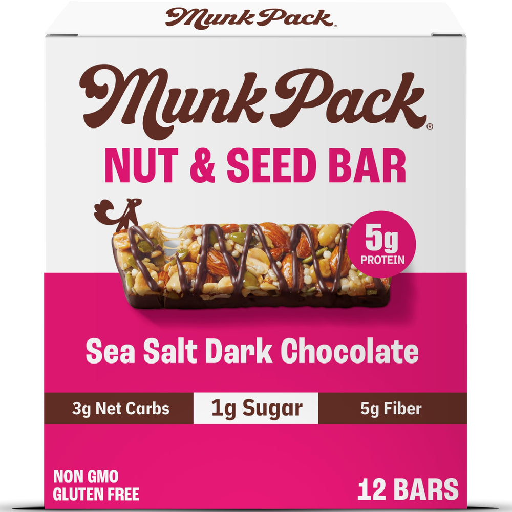 Munk Pack Nut and Seed Bars front pack for quick mindful snacking.