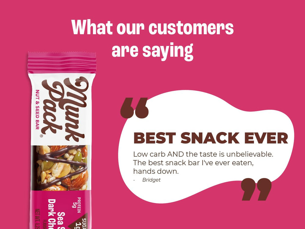 Munk Pack Nut and Seed Bars healthy snack closeup signals satisfying bite.