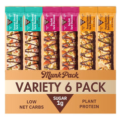 Munk Pack Nut and Seed Bars variety pack displayed as gluten-free snack for on-the-go