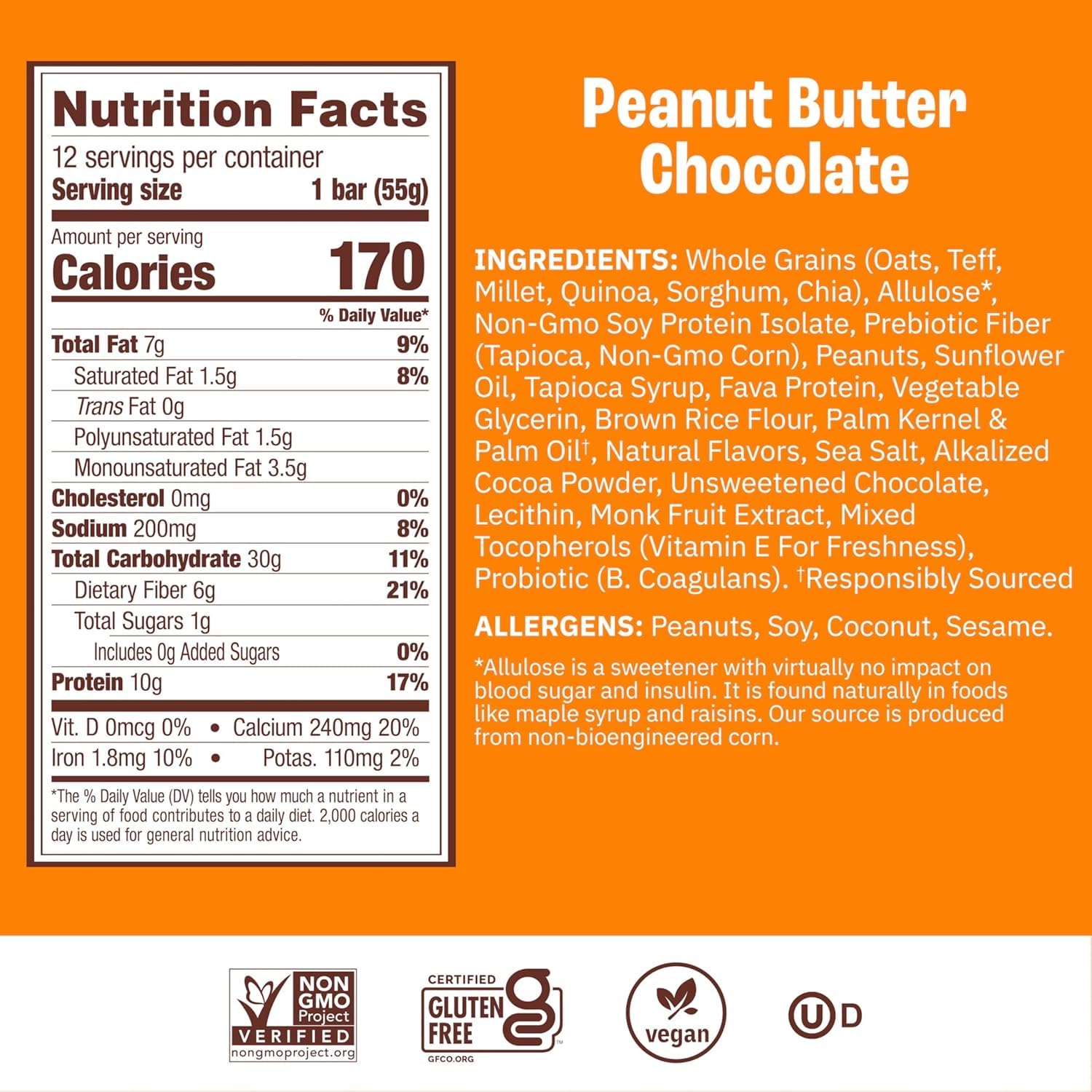 Ingredient close-up showing plant protein and natural sweeteners.