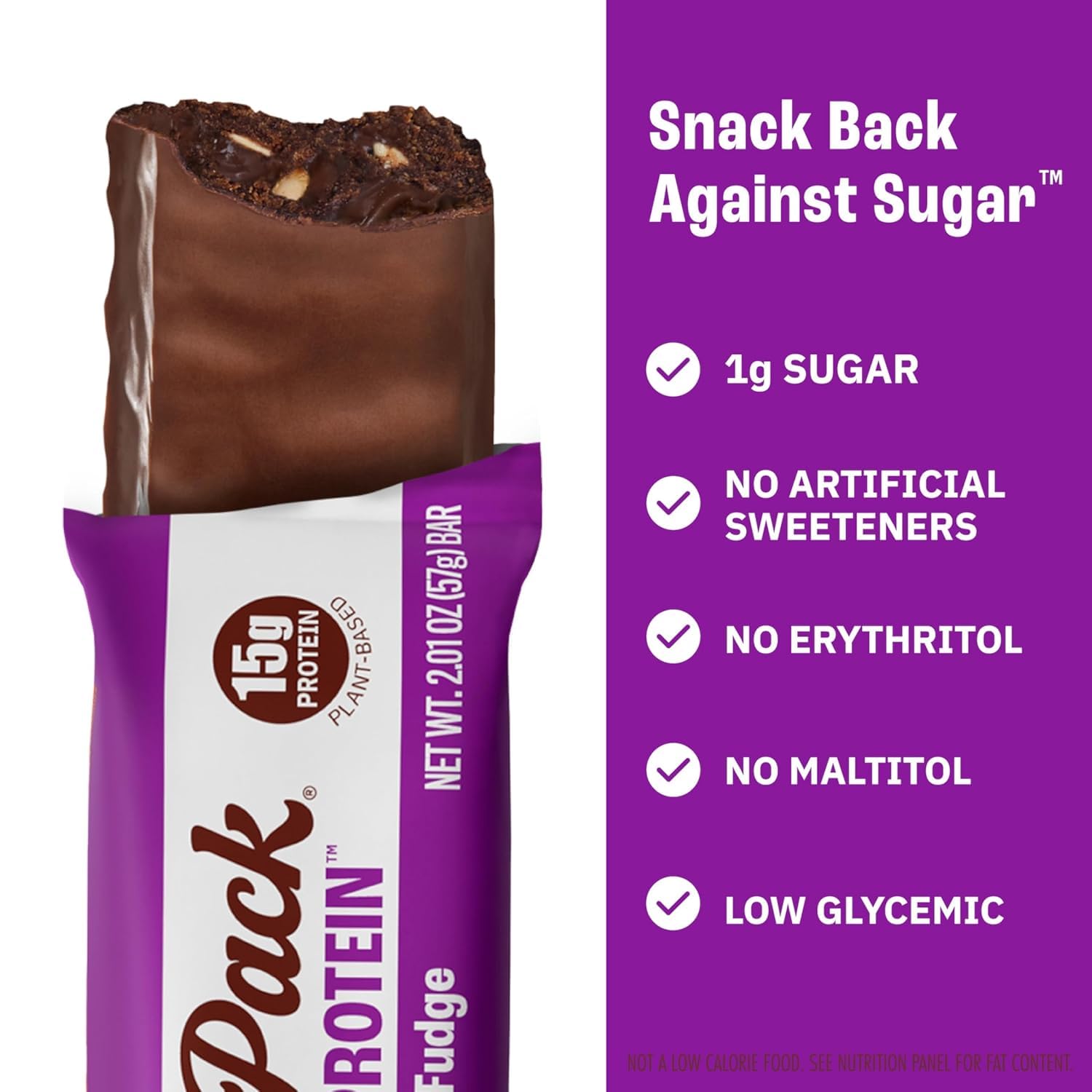 Munk Pack Sampler Pack Probiotic Bars nutrition label close-up with 15g protein