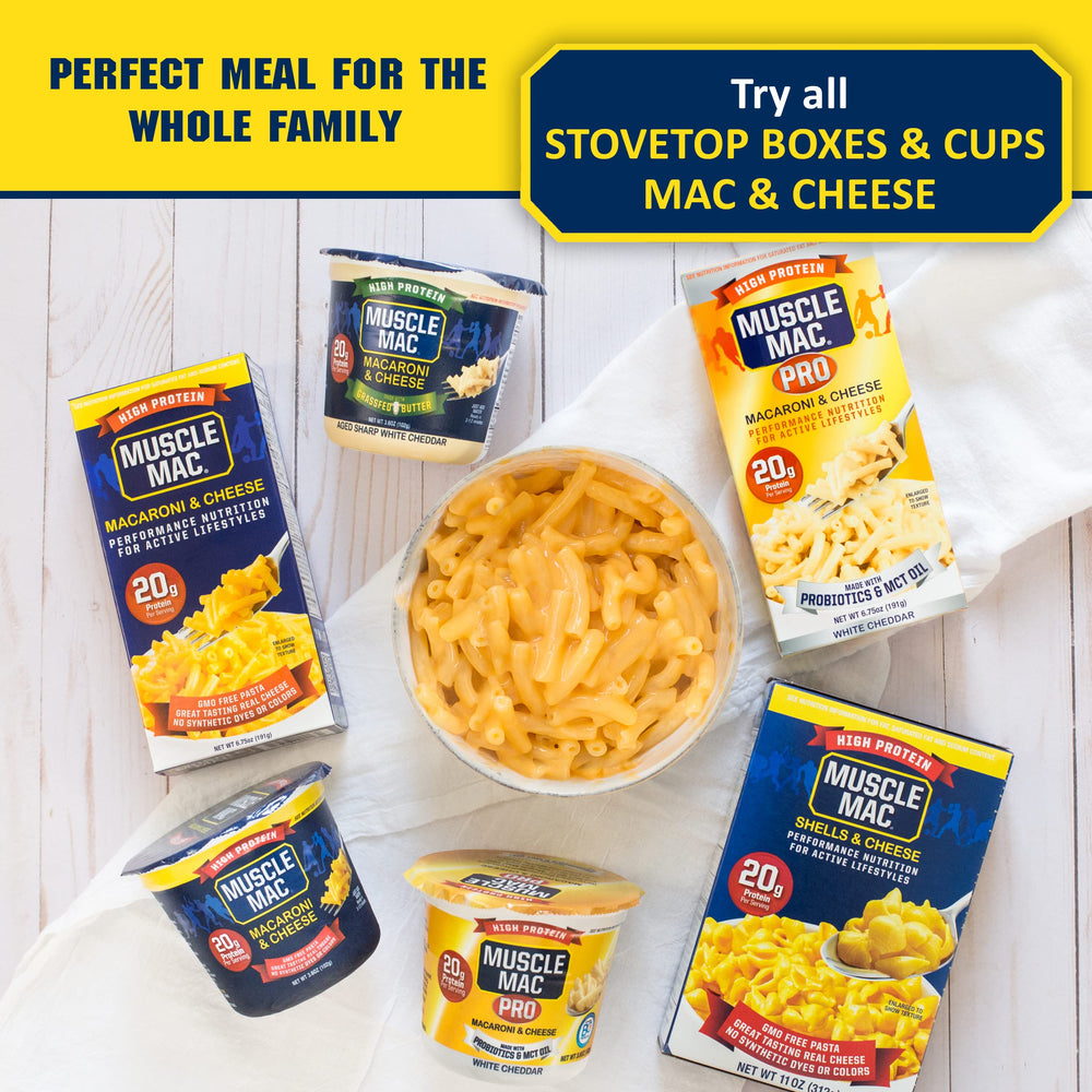 Muscle Mac microwave-ready cup highlights fast prep after workouts