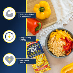 Muscle Mac real-cheese-closeup highlights rich, authentic cheese sauce.