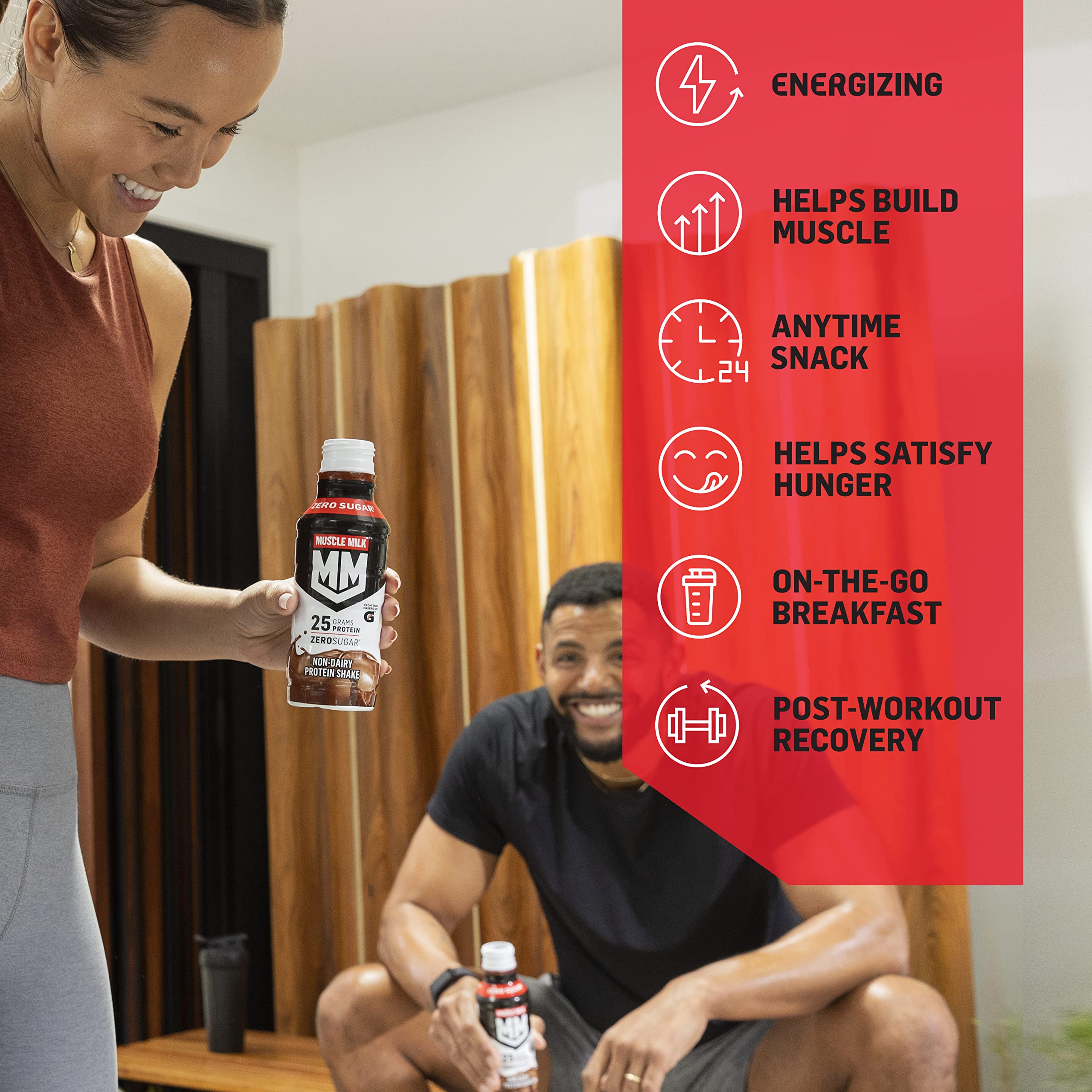 Muscle Milk shake added to coffee for morning protein boost
