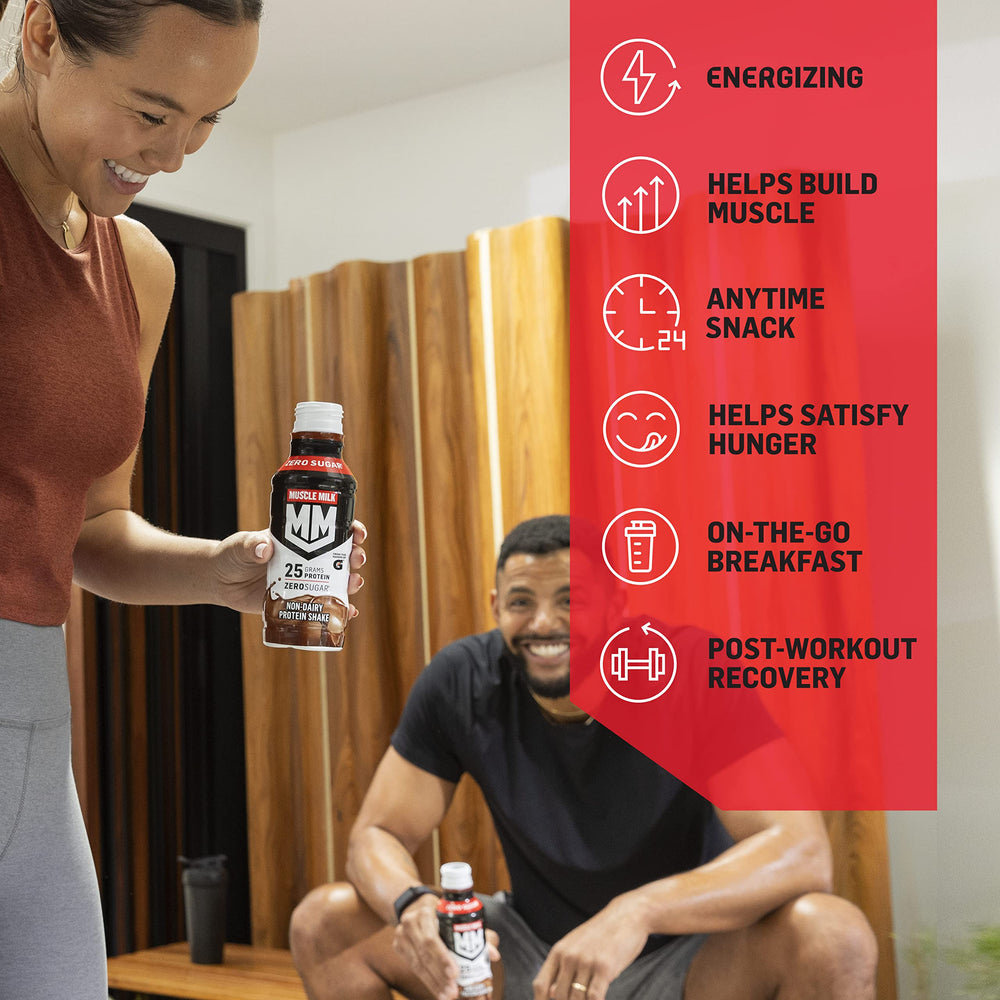Muscle Milk shake added to coffee for morning protein boost