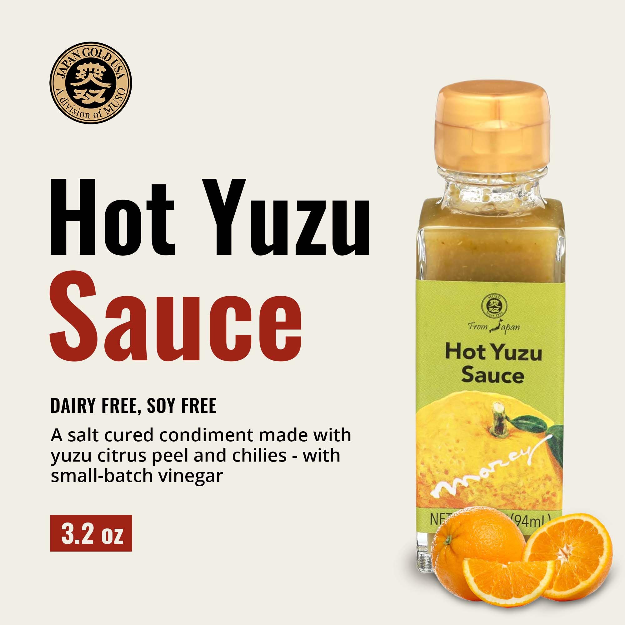 Muso From Japan hot yuzu sauce dressing highlights grilled veggies with zest