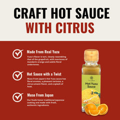 Muso From Japan hot yuzu sauce vegetables accent for sushi and rice bowls