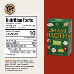 Muso From Japan dashi packaging showcases convenient four-sachet vegan broth.
