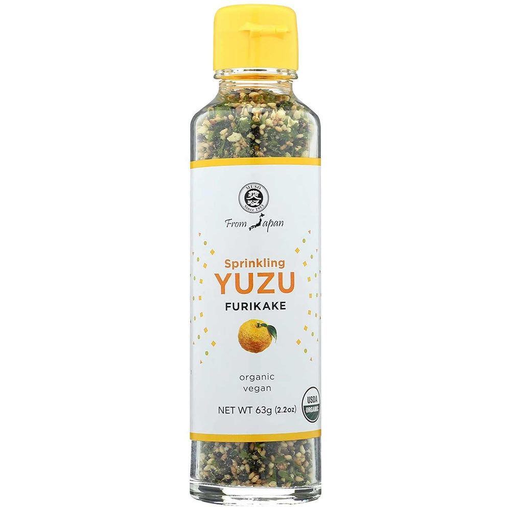 Muso From Japan yuzu furikake bottle front view for vibrant sushi toppings