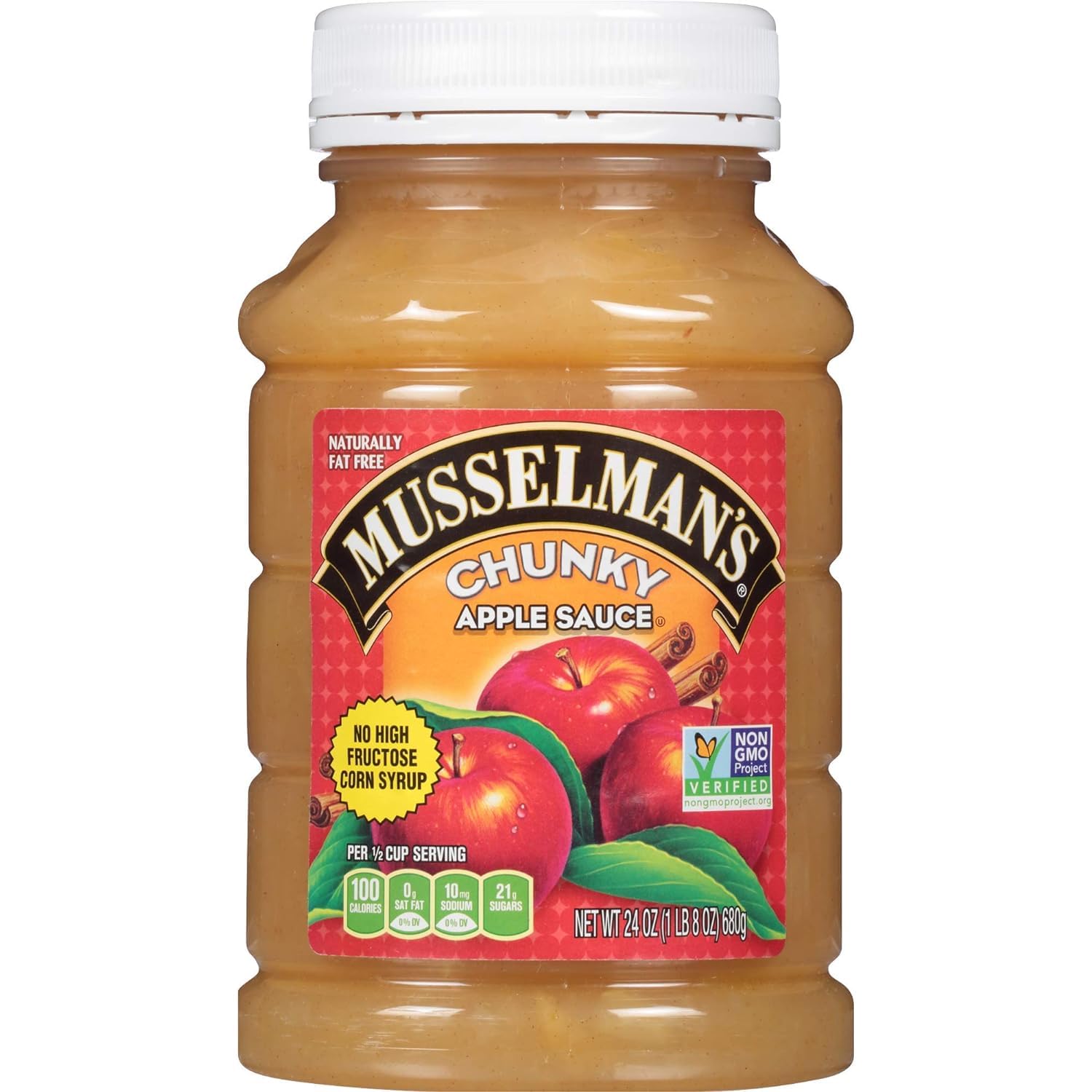 Musselman's Chunky Apple Sauce two jars in pack, ready for sharing.