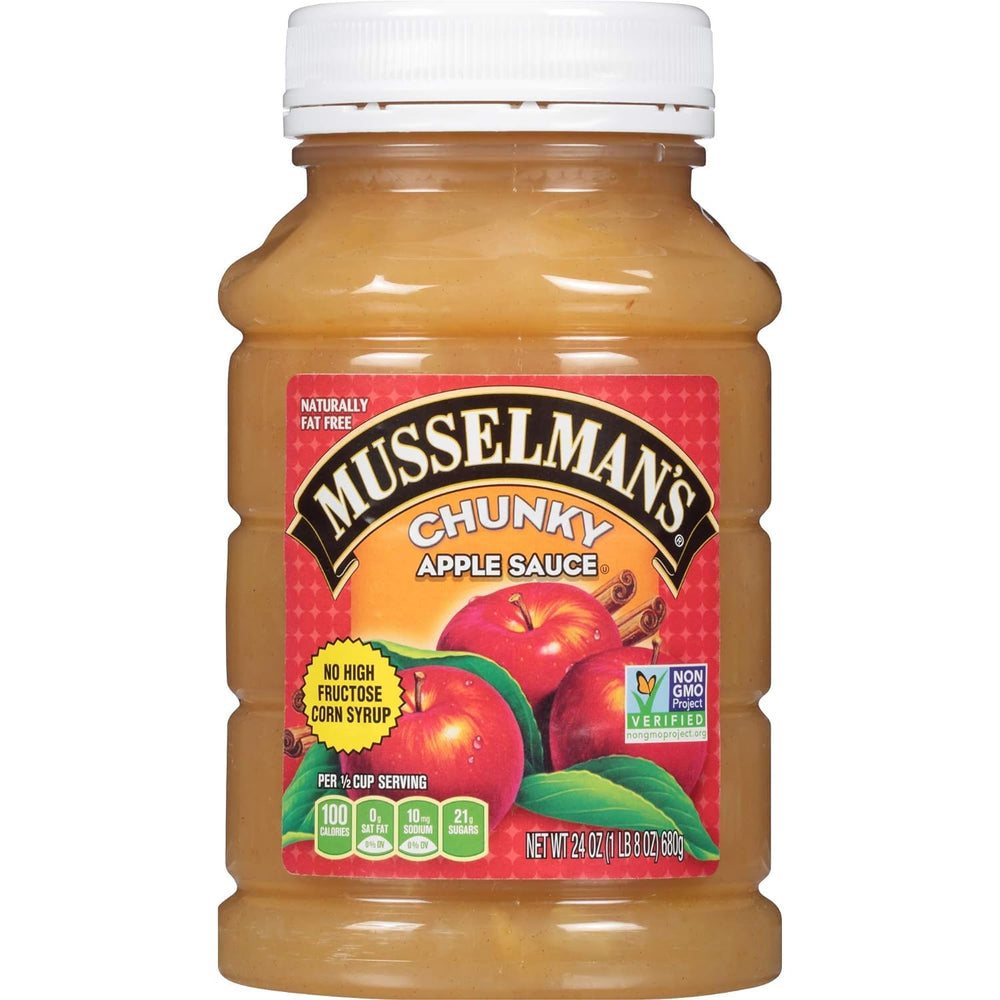 Musselman's Chunky Apple Sauce two jars in pack, ready for sharing.