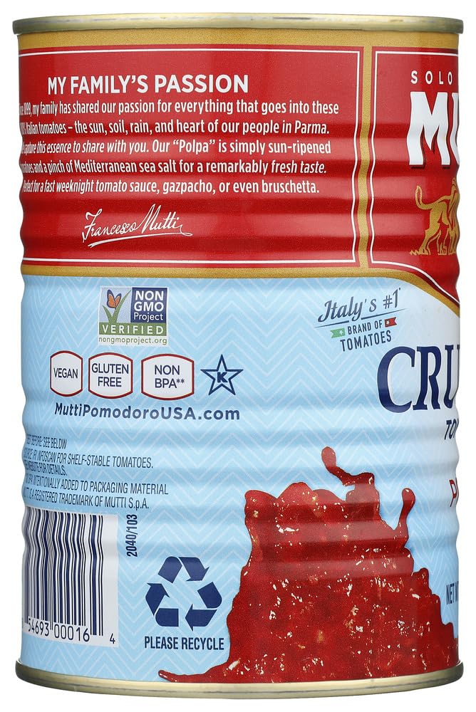 Mutti Polpa crushed tomatoes simmering into a sauce creates a versatile base.