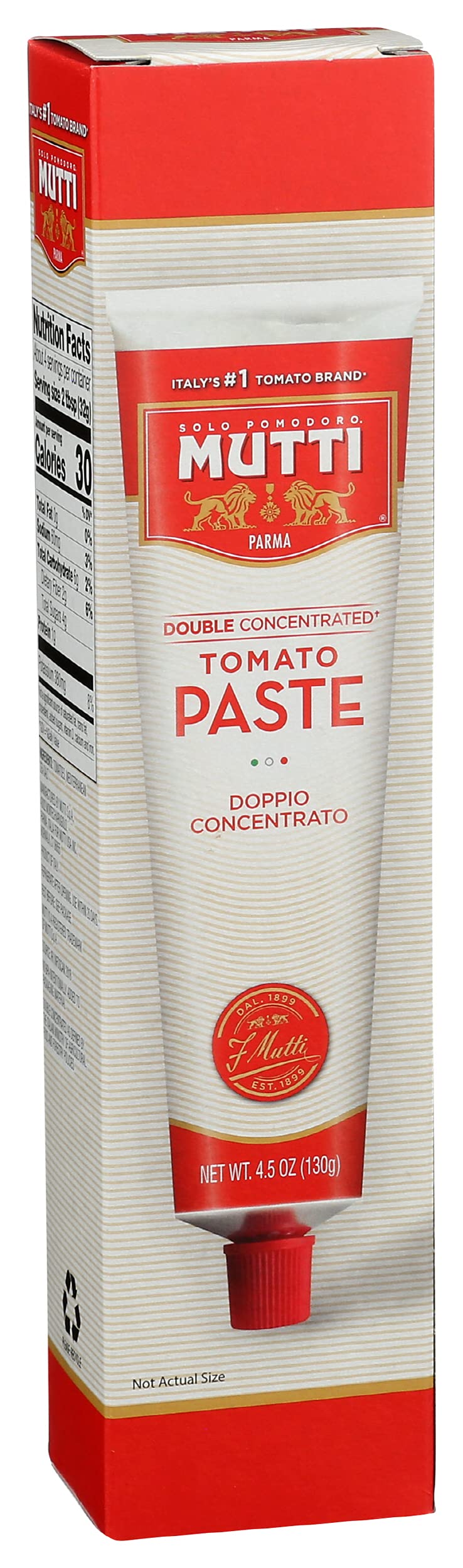 Mutti tomato paste kitchen staple; reliable flavor booster for sauces and stews.