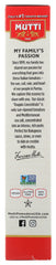 Mutti tomato paste tube opened; spread-ready flavor boost for meals.