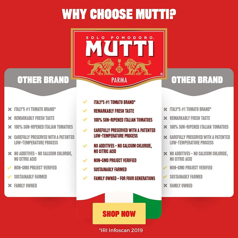 Mutti tomato puree basil passata pasta dish as a ready base for weeknight meals.