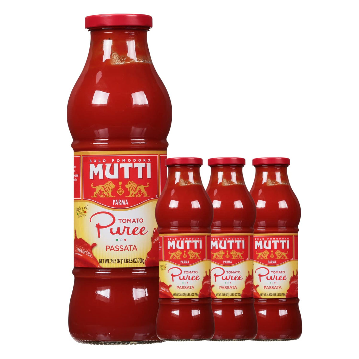 Mutti tomato puree passata bottle for rich sauces and soups