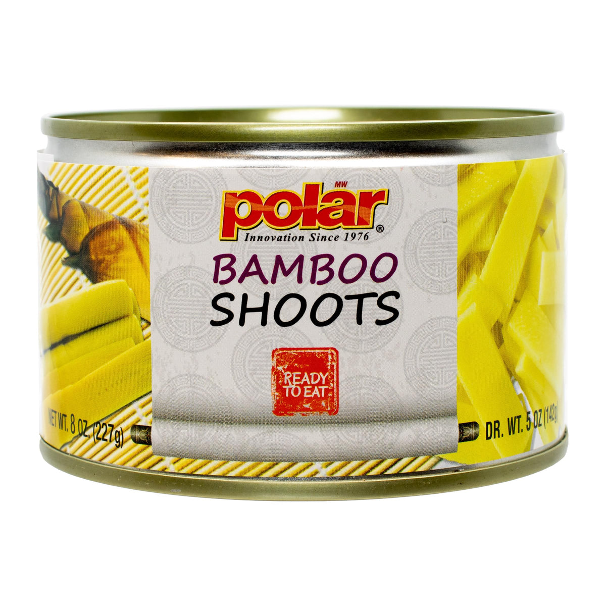MW Polar bamboo shoots sliced in cans, perfect for quick salads and stir-fries.