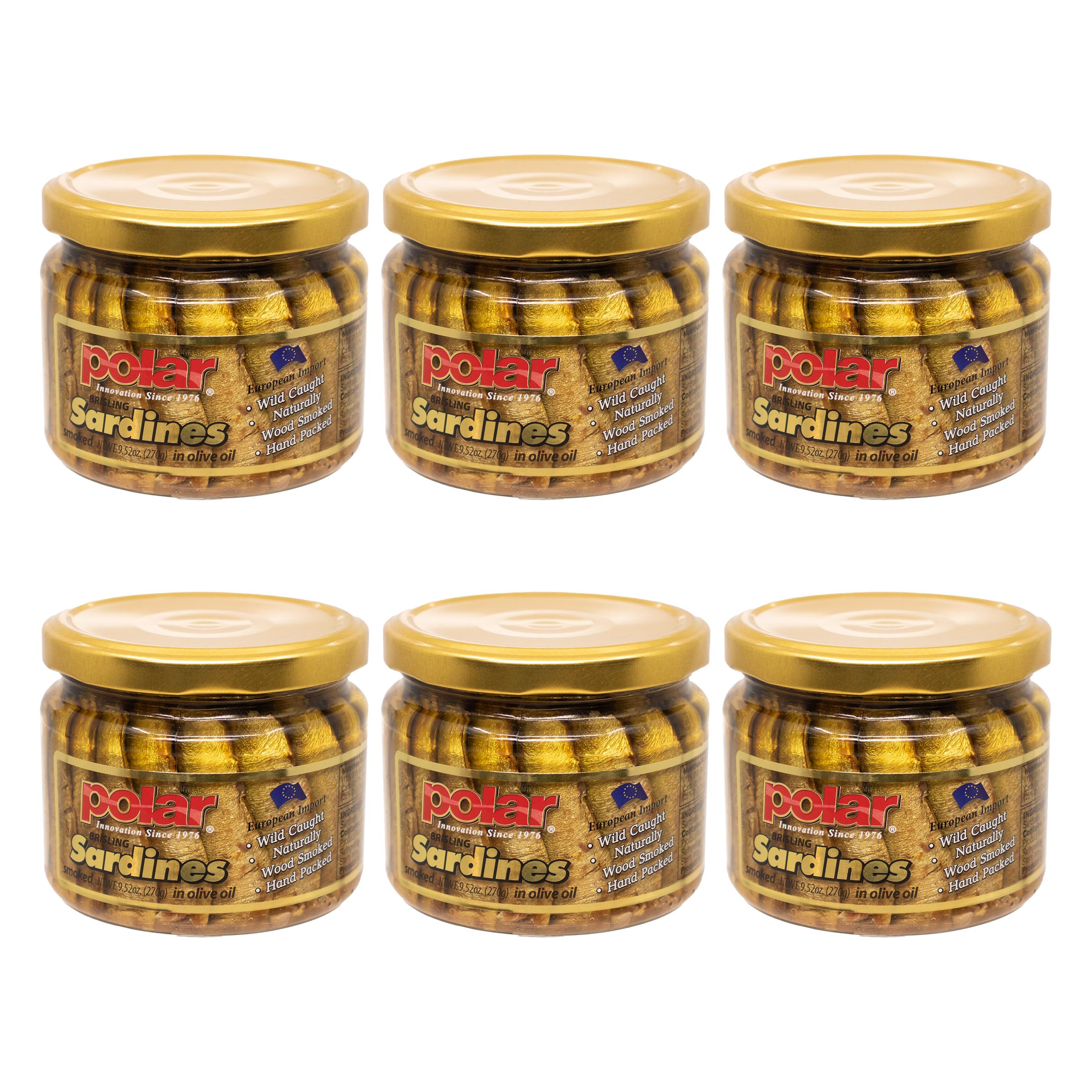 MW Polar brisling sardines in olive oil jar ready to eat with rich omega-3 benefits