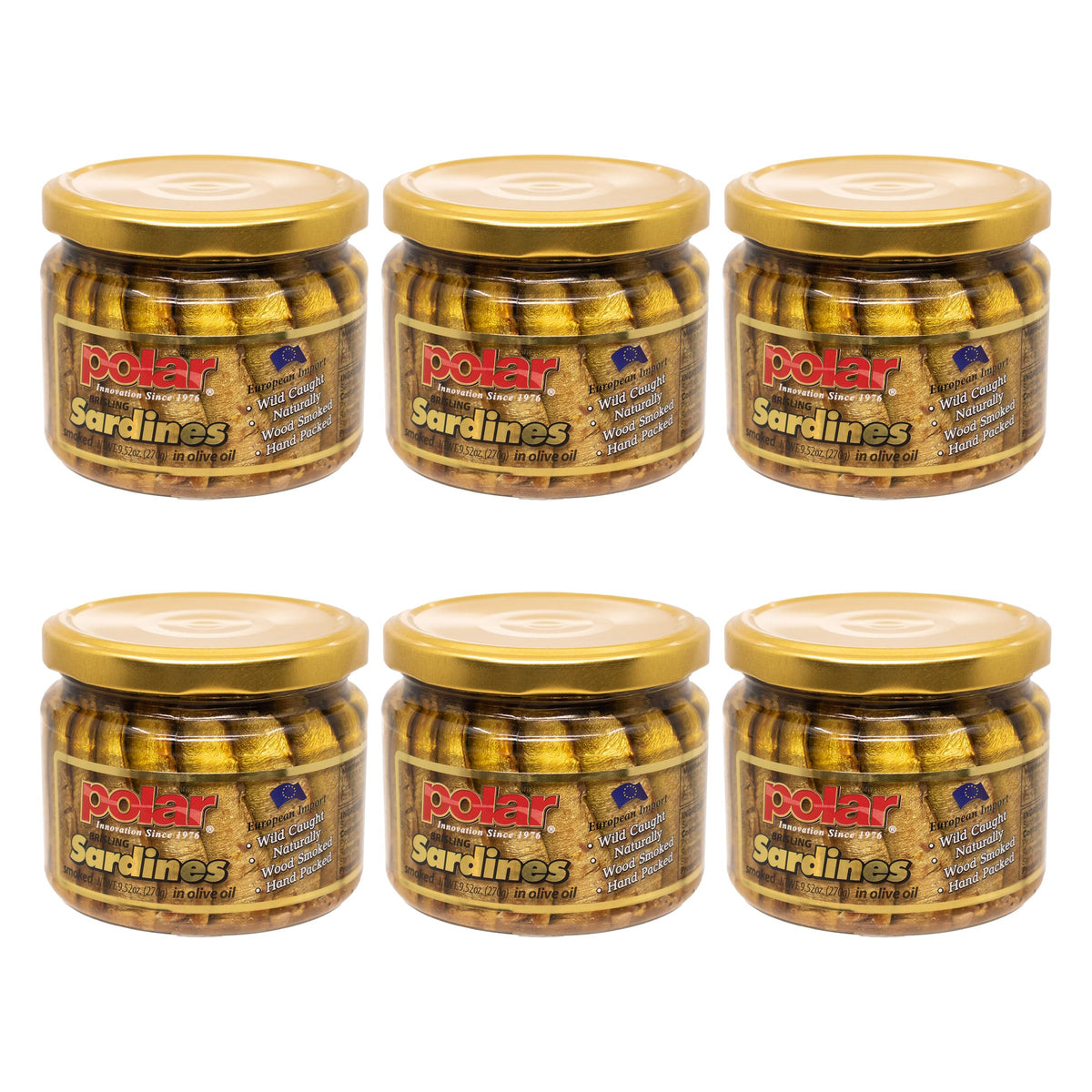 MW Polar brisling sardines in olive oil jar ready to eat with rich omega-3 benefits