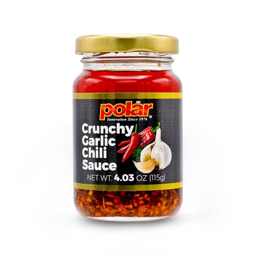 MW Polar Extra Crispy Chili Oil bottle pour captures crisp bits ideal for dipping.