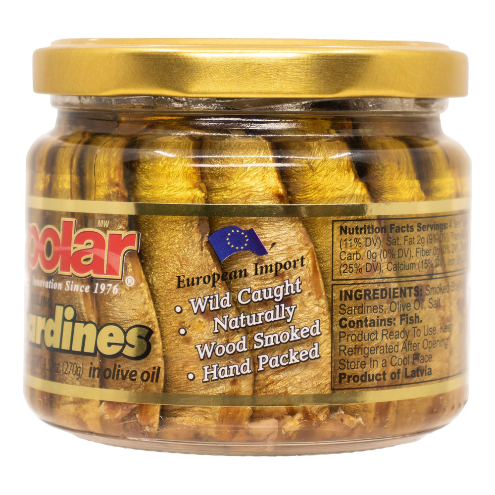Gluten-free and non-GMO MW Polar sardines for dietary variety