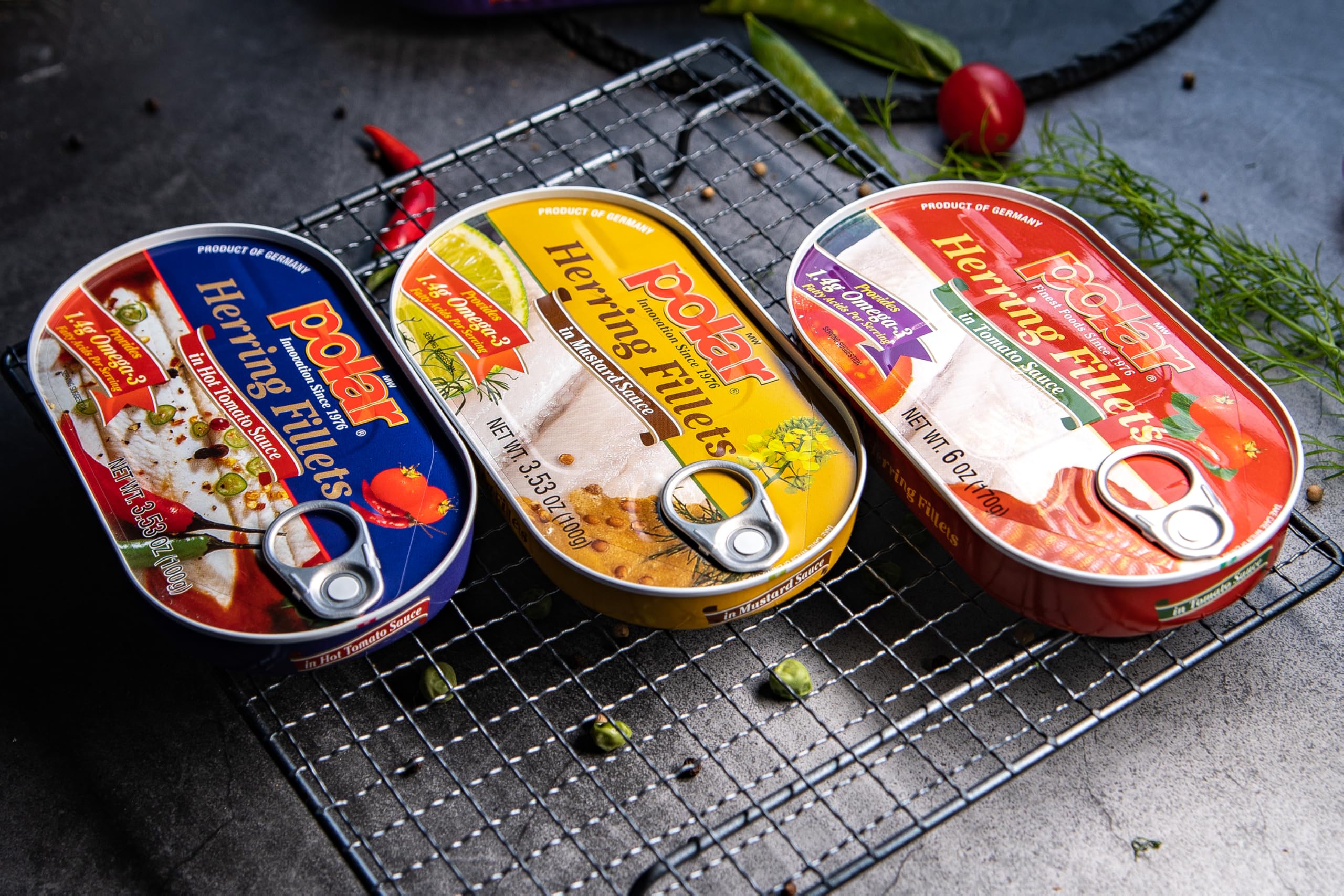 MW Polar herring in easy-open can for fast pantry meals.