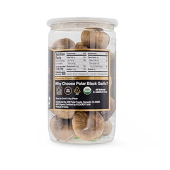 MW Polar Organic Black Garlic bulbs sliced, showcasing sweet-mild flavor
