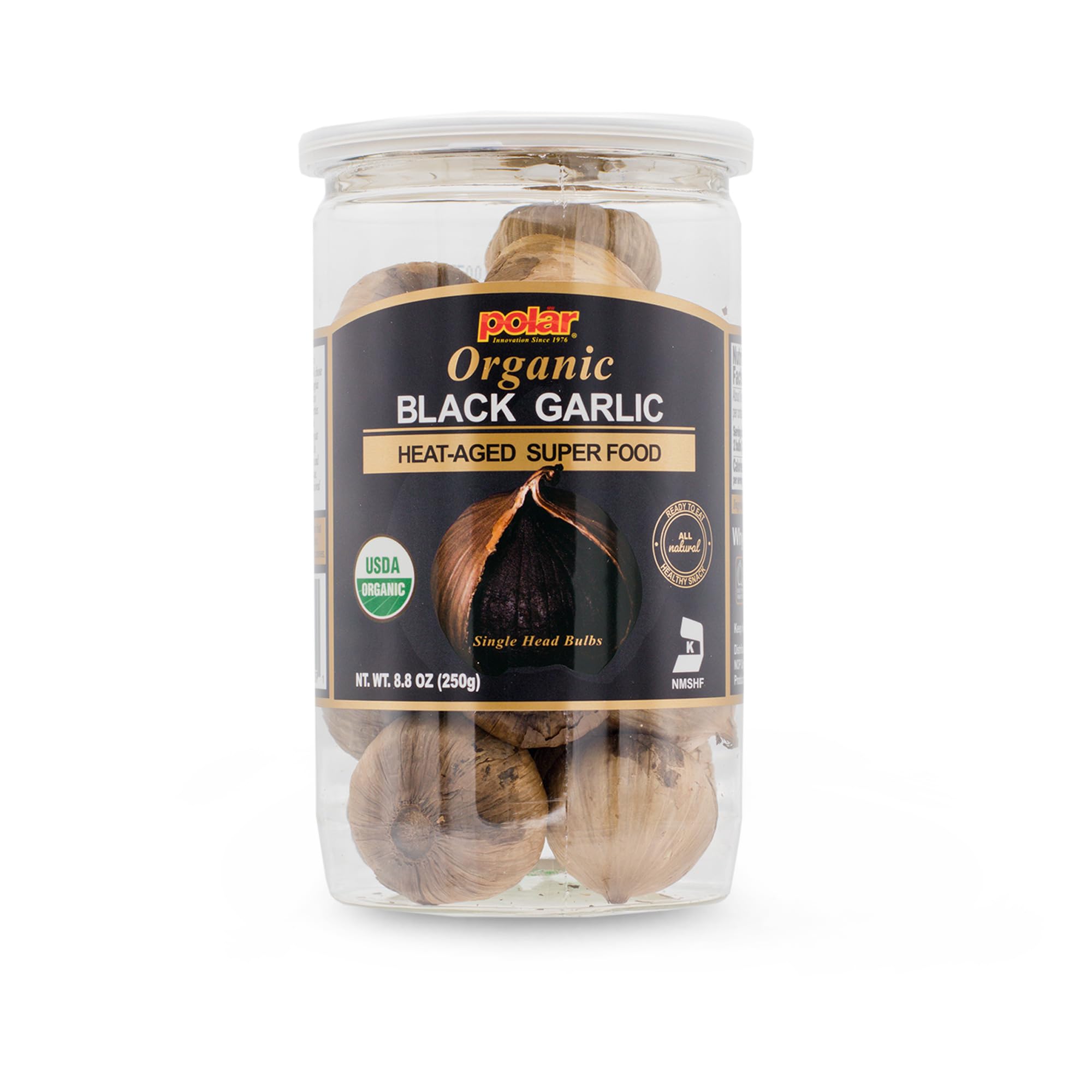 MW Polar Organic Black Garlic whole bulbs ready-to-eat snack