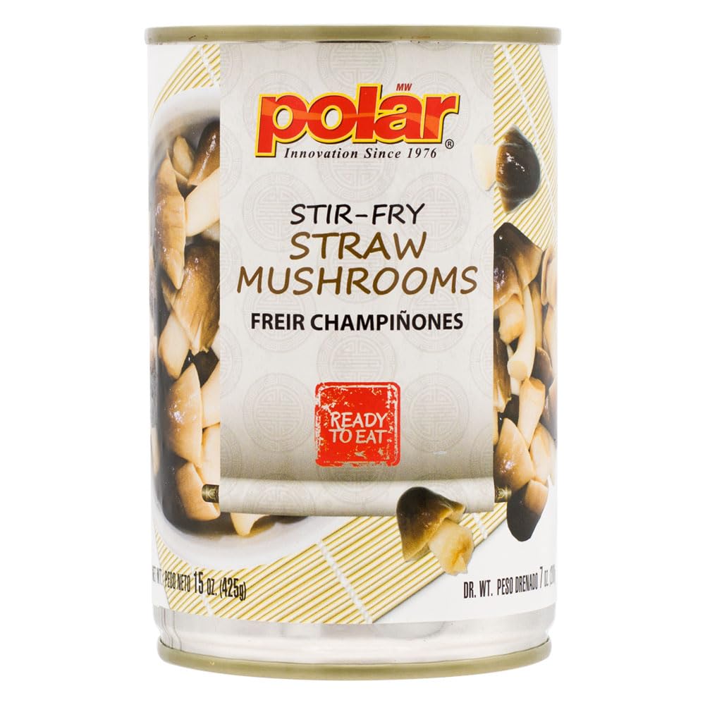 MW Polar straw mushrooms in cans add easy versatility to stir-fries and soups