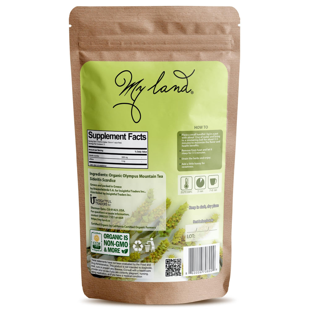 My Land Organic Mountain Tea aroma and floral-earthy notes invite a soothing tasting moment.
