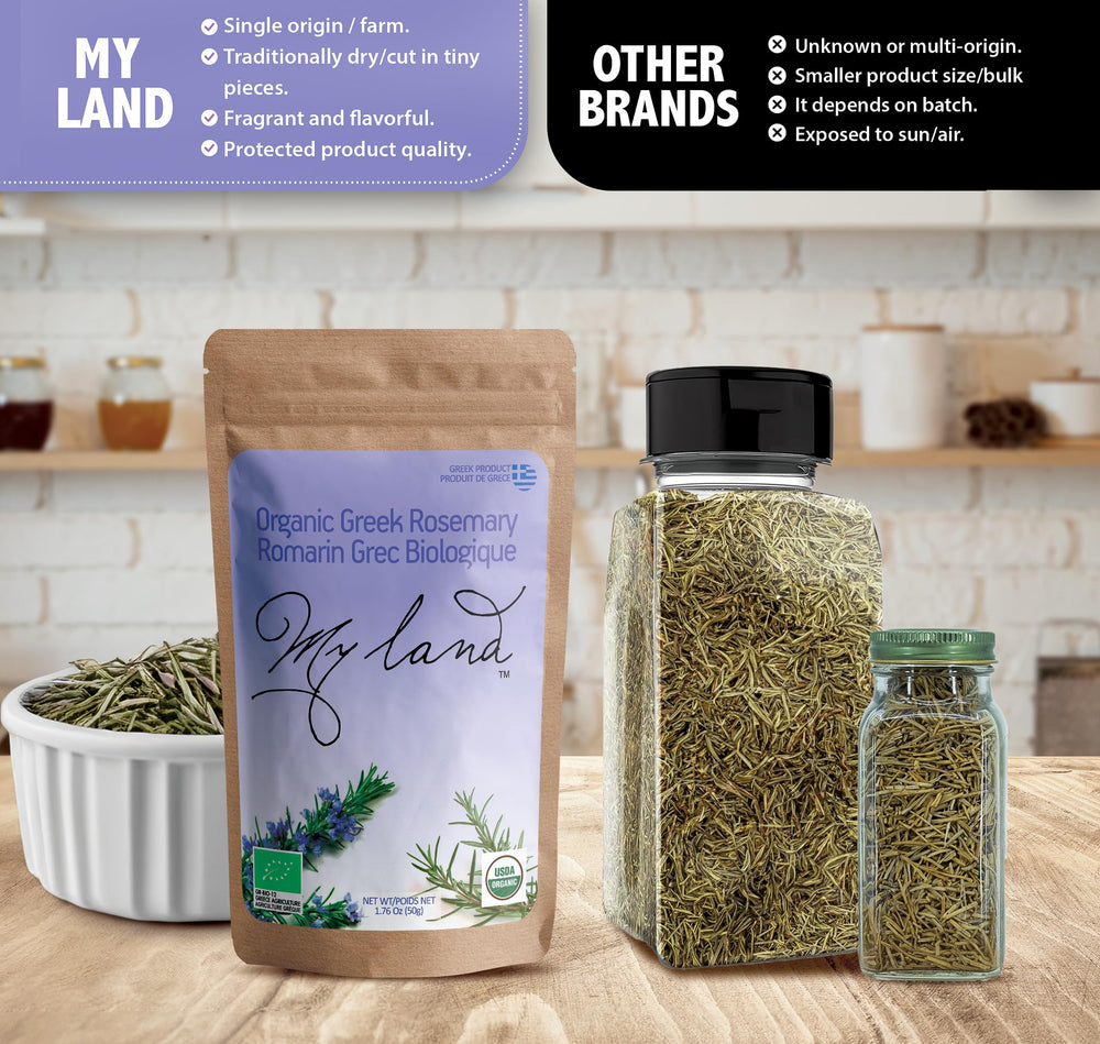 MY LAND Mediterranean farms; sustainable harvest of rosemary.