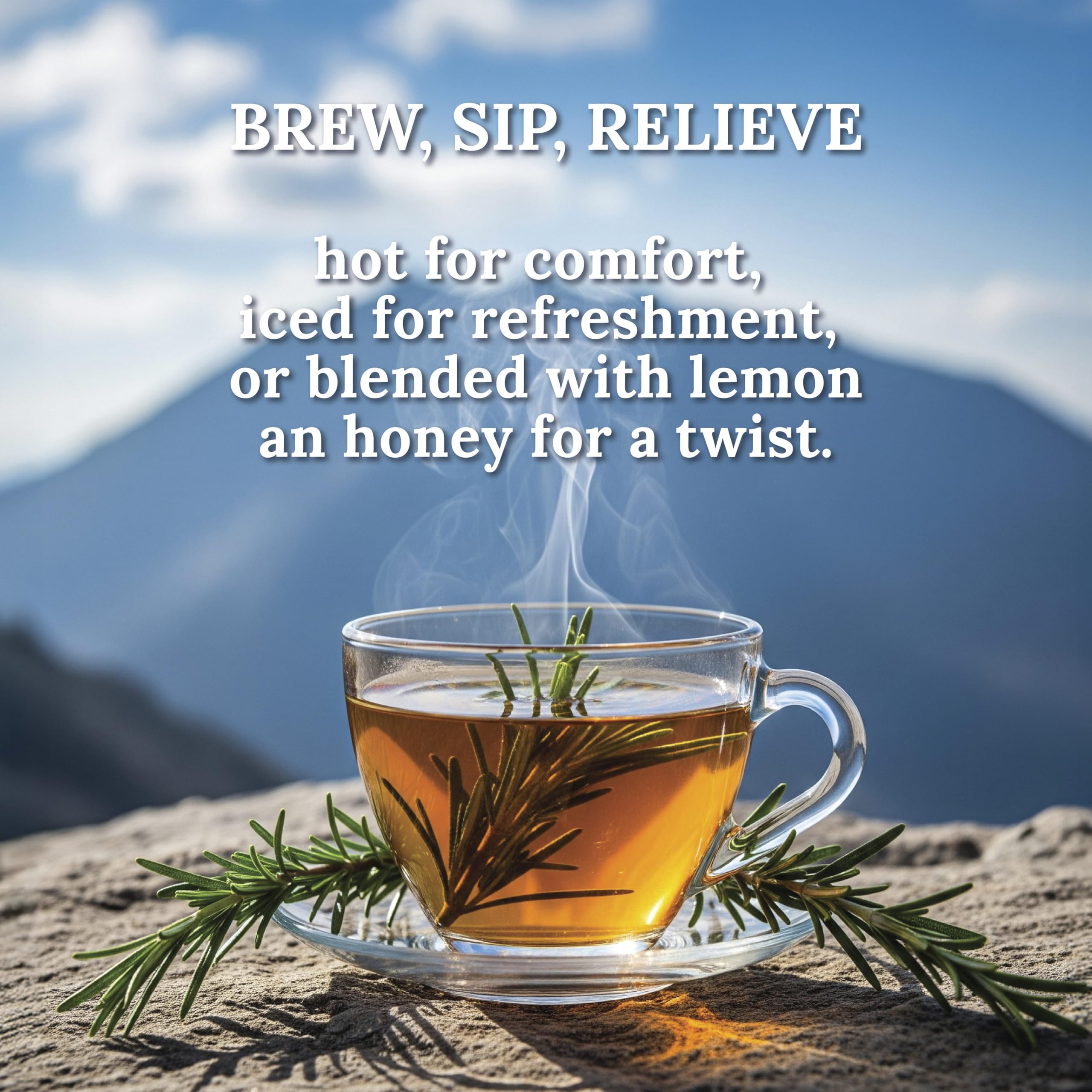 MY LAND resealable kraft pouch preserves freshness of rosemary.