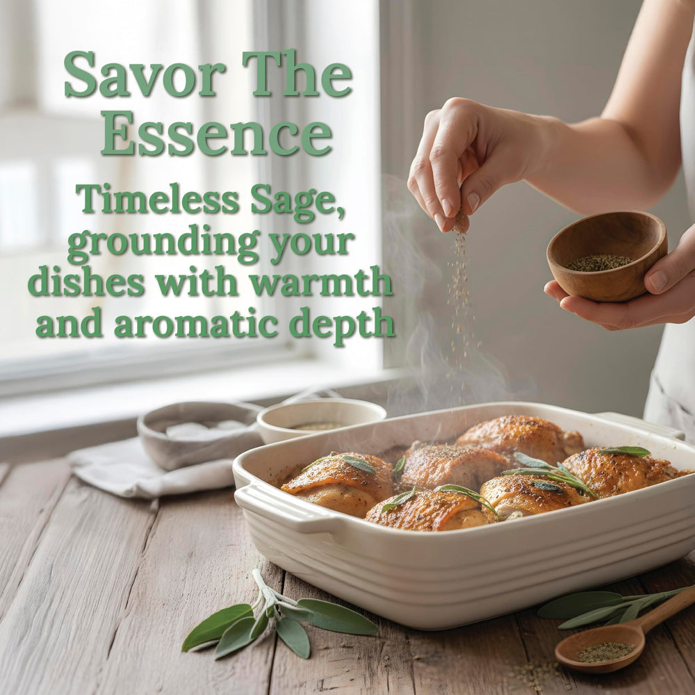 MY LAND loose-leaf sage tea steeping in a cup for a smooth caffeine-free experience.