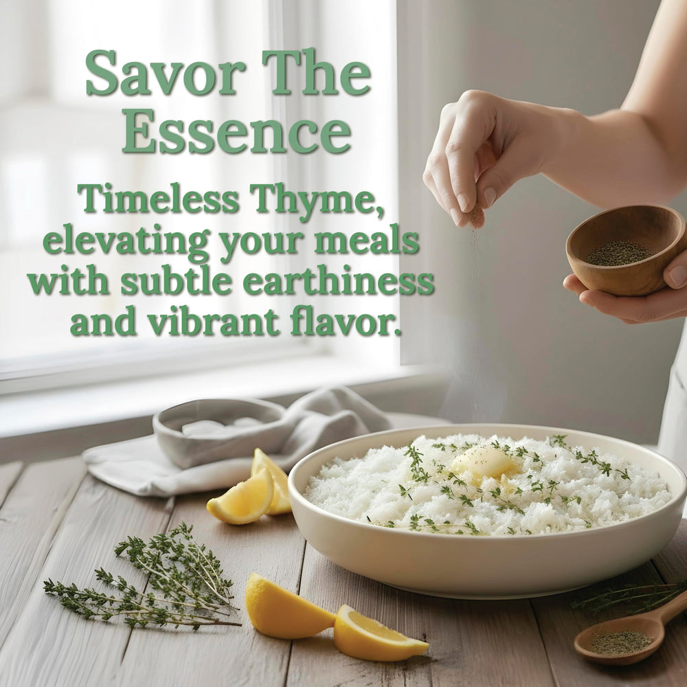 MY LAND thyme leaves hand harvest Greek farm shows small-family care and authentic flavor.