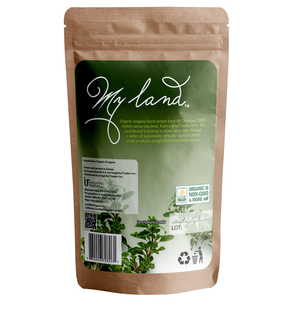 My Land oregano with USDA organic seal indicating trusted quality
